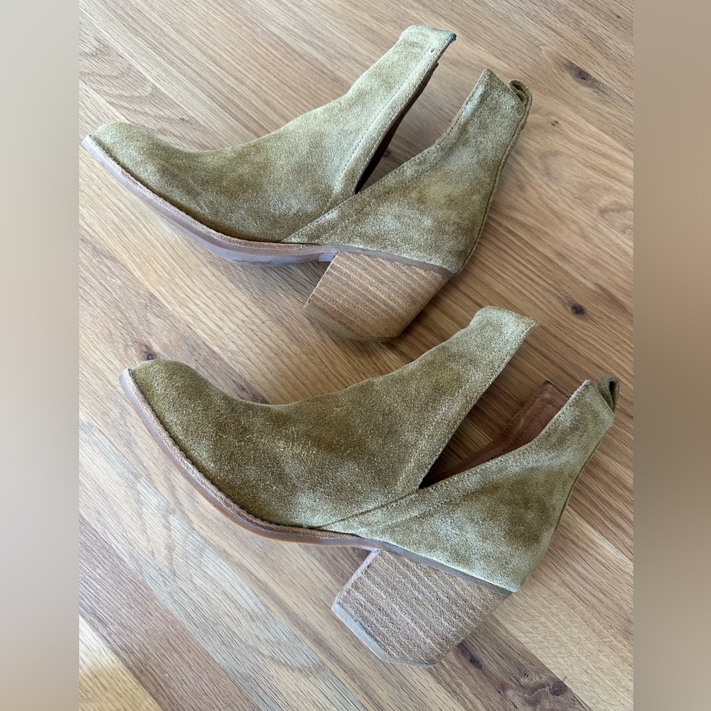 Jeffery Campbell x Anthropologie Orwell suede booties